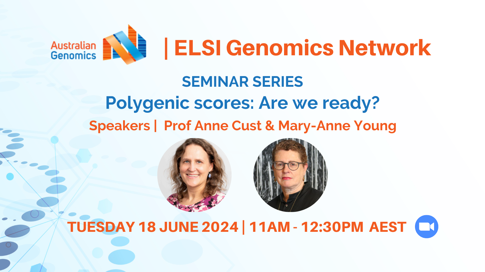 ELSI Genomics Network Seminar on Tuesday 18 June 2024 - Polygenic scores: Are we ready?